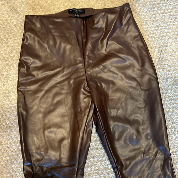 NWT banana republic brown leather leggings - Picture 2 of 4